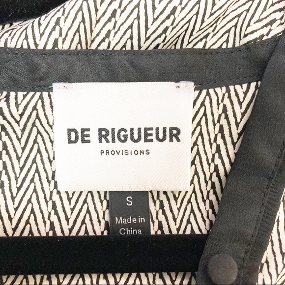 4/$25 De Rigueur chevron career 3/4 sleeve blouse - Picture 4 of 5